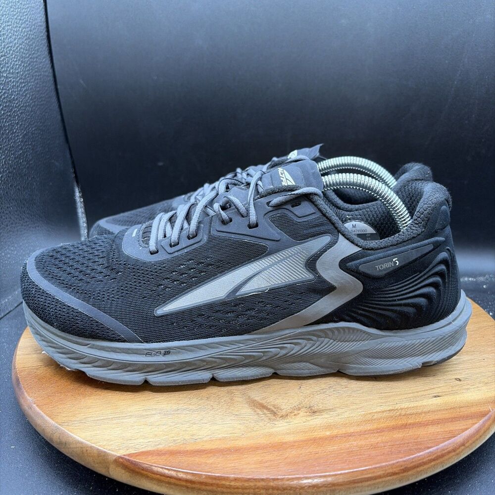 Altra Torin 5 Mens Size 10 Running Shoes Black Gray Road Zero Drop ALOA547F000